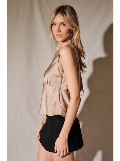 Boat Neck Back Lace Top