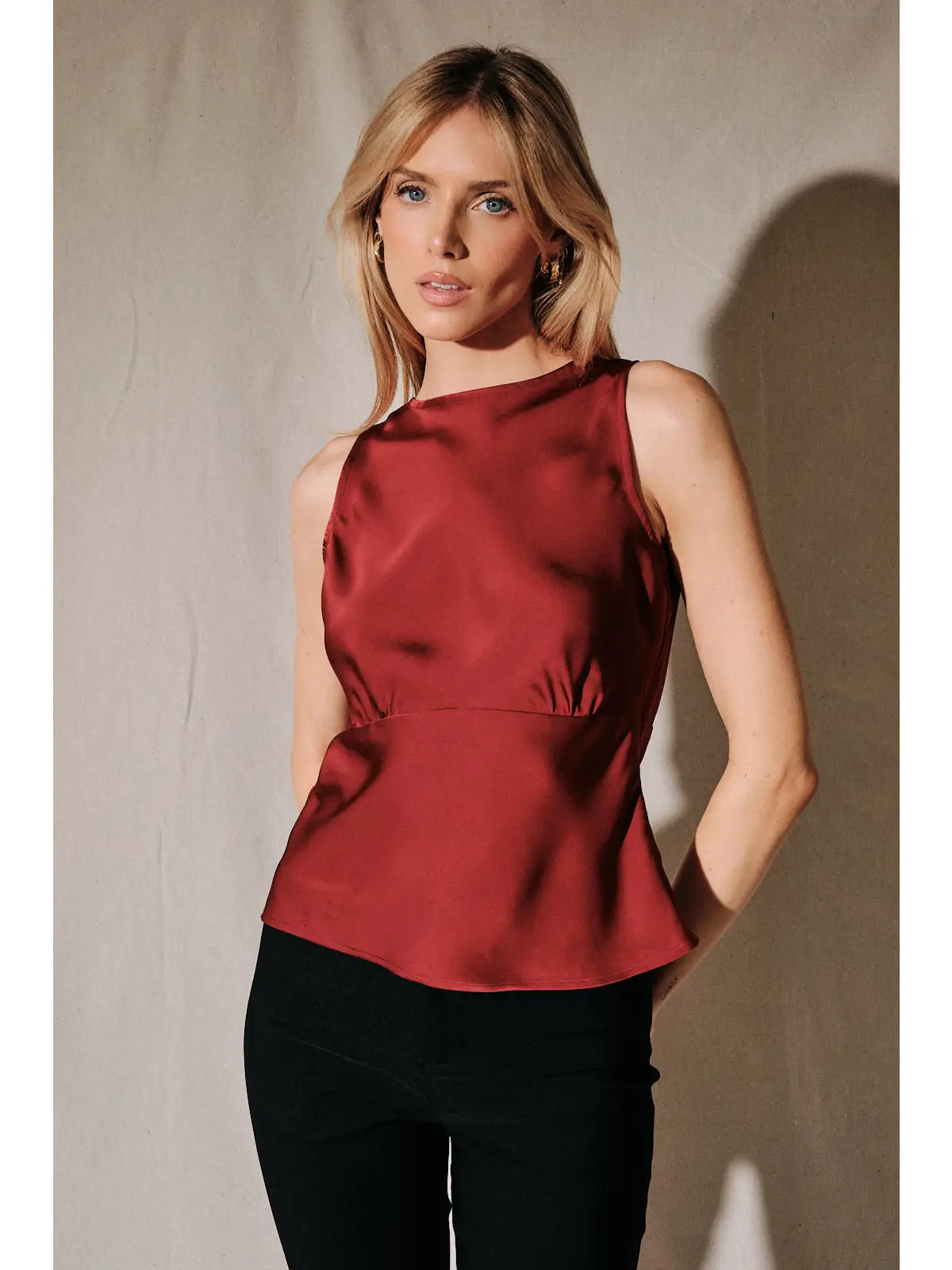 Boat Neck Back Lace Top