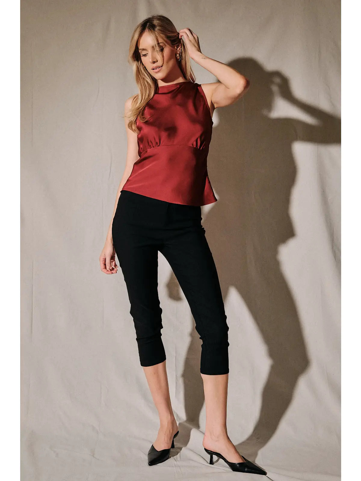Boat Neck Back Lace Top