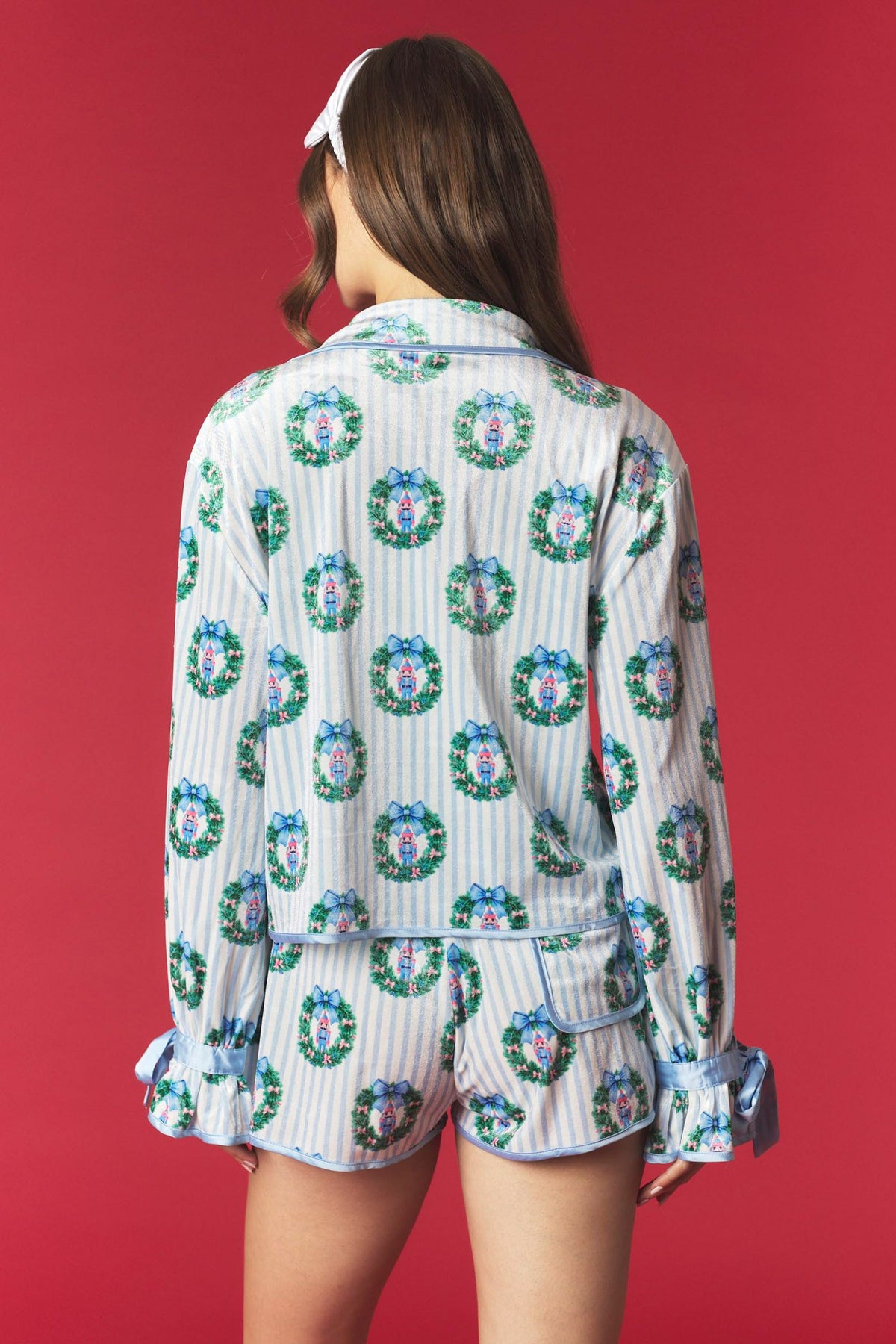 Wreath Nutcracker Pajama Top Set