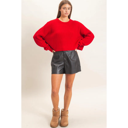 Oversized Cropped Sweater