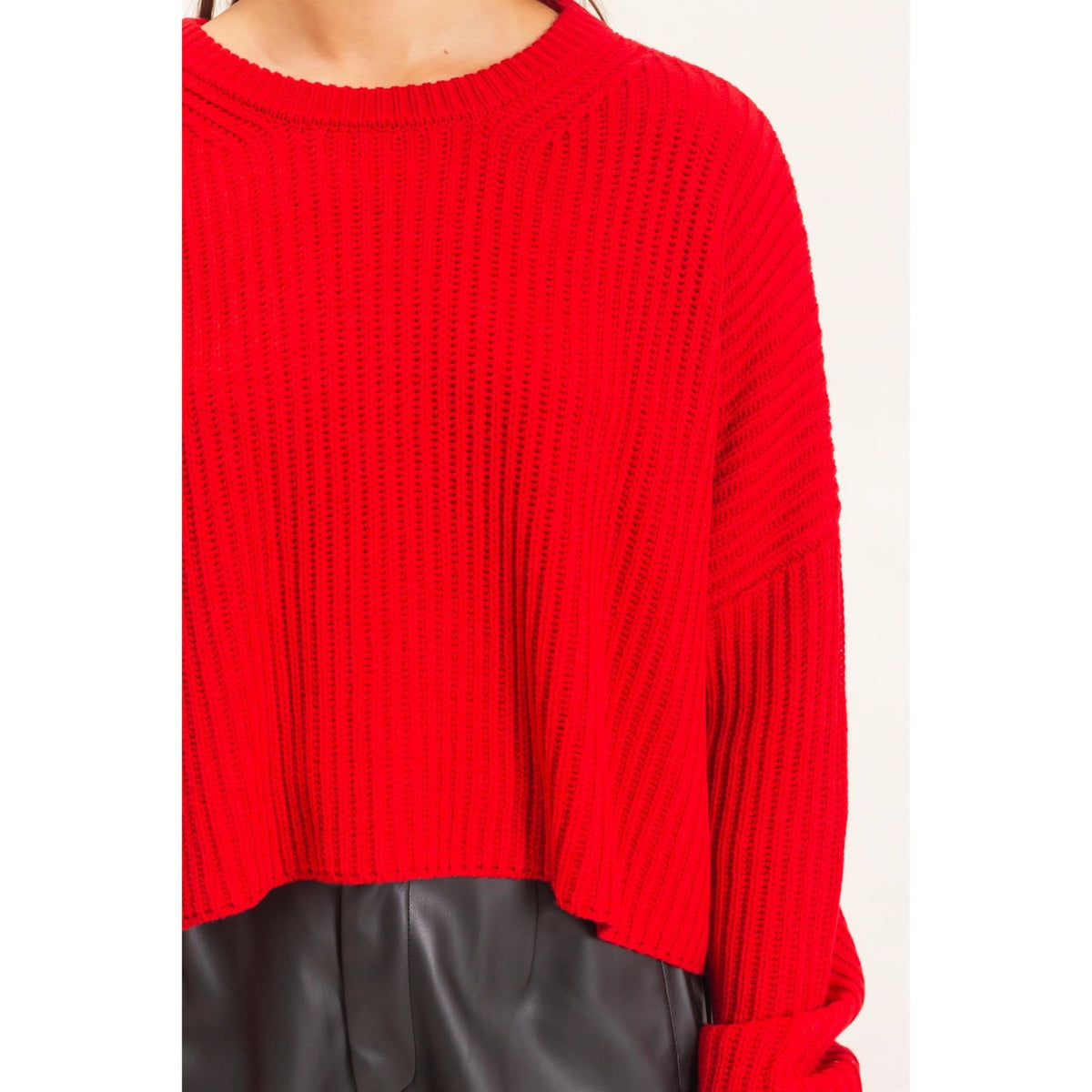 Oversized Cropped Sweater