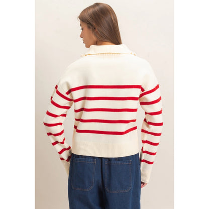 Collared Stripe Sweater