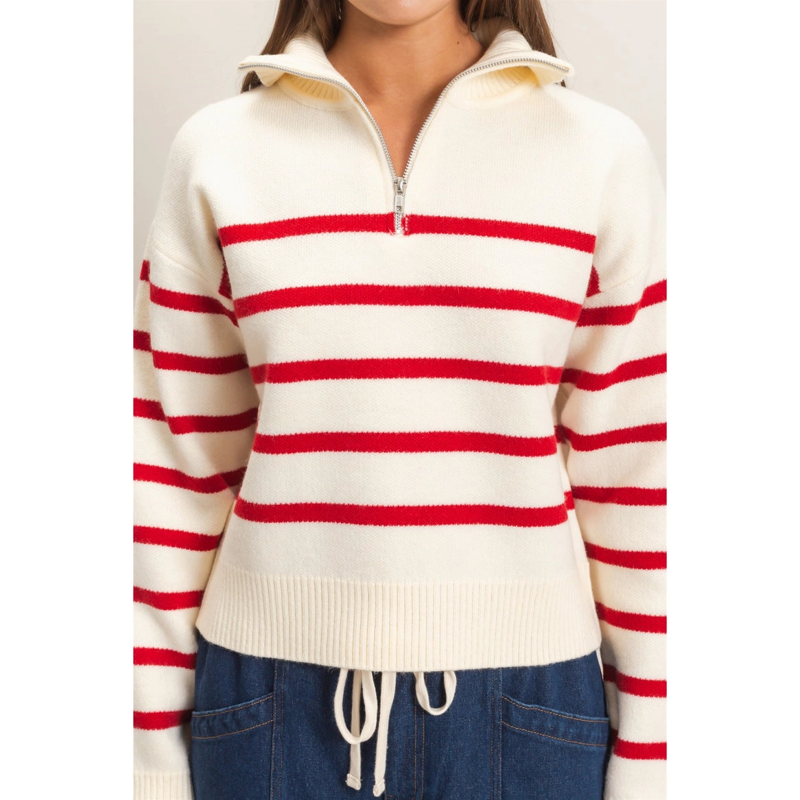 Collared Stripe Sweater