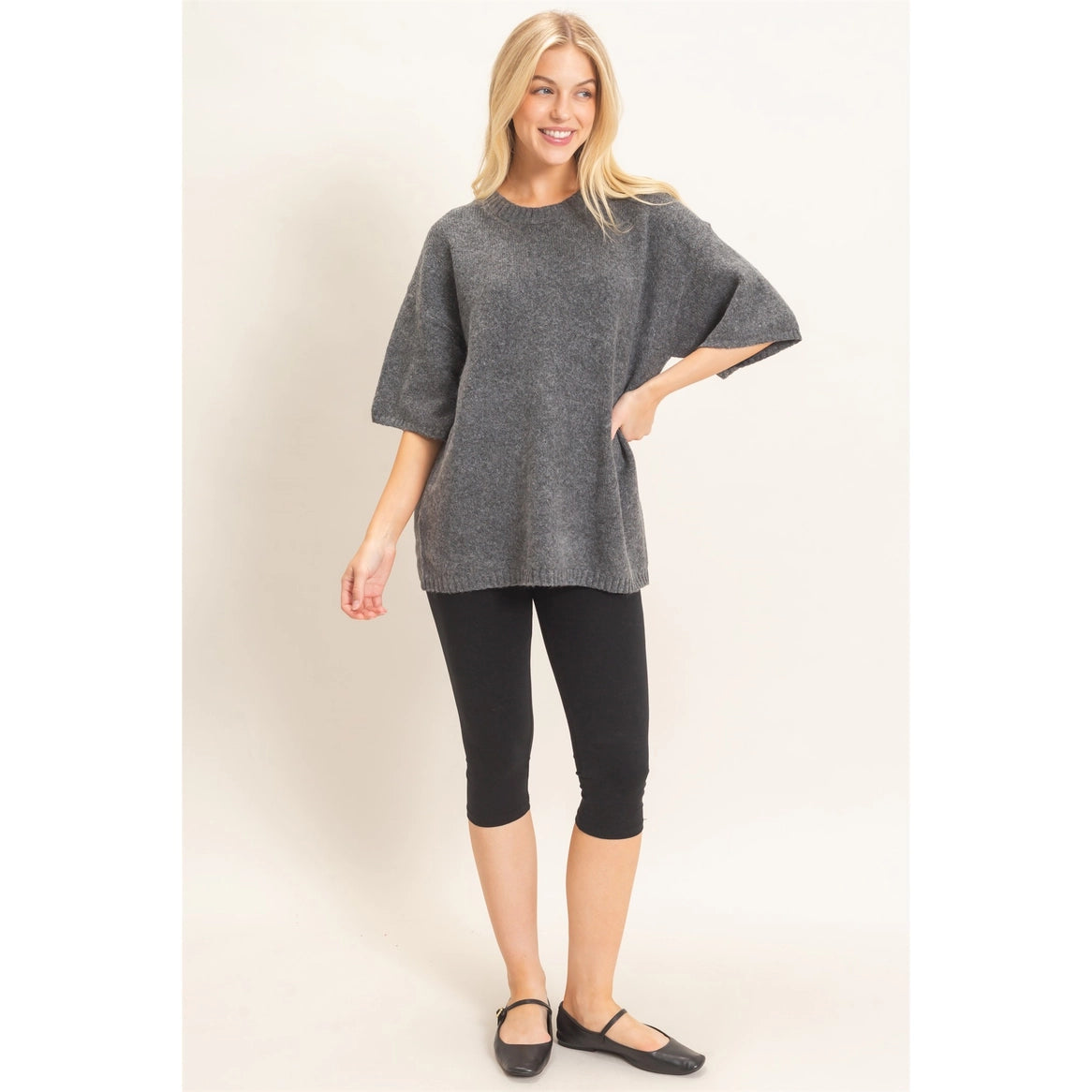 Oversized Drop Shoulder Sweater