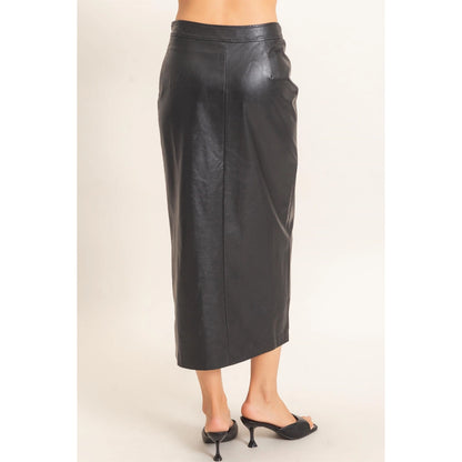 Leather Midi Skirt