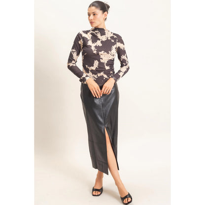Leather Midi Skirt