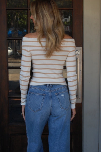 Striped Off Shoulder Top