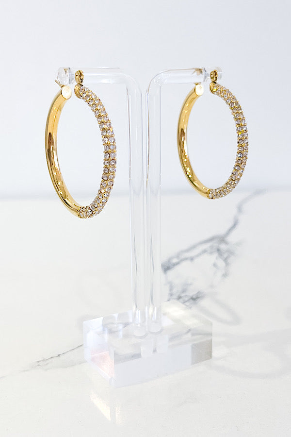 Gold Rhinestone Hoop Waterproof Collection