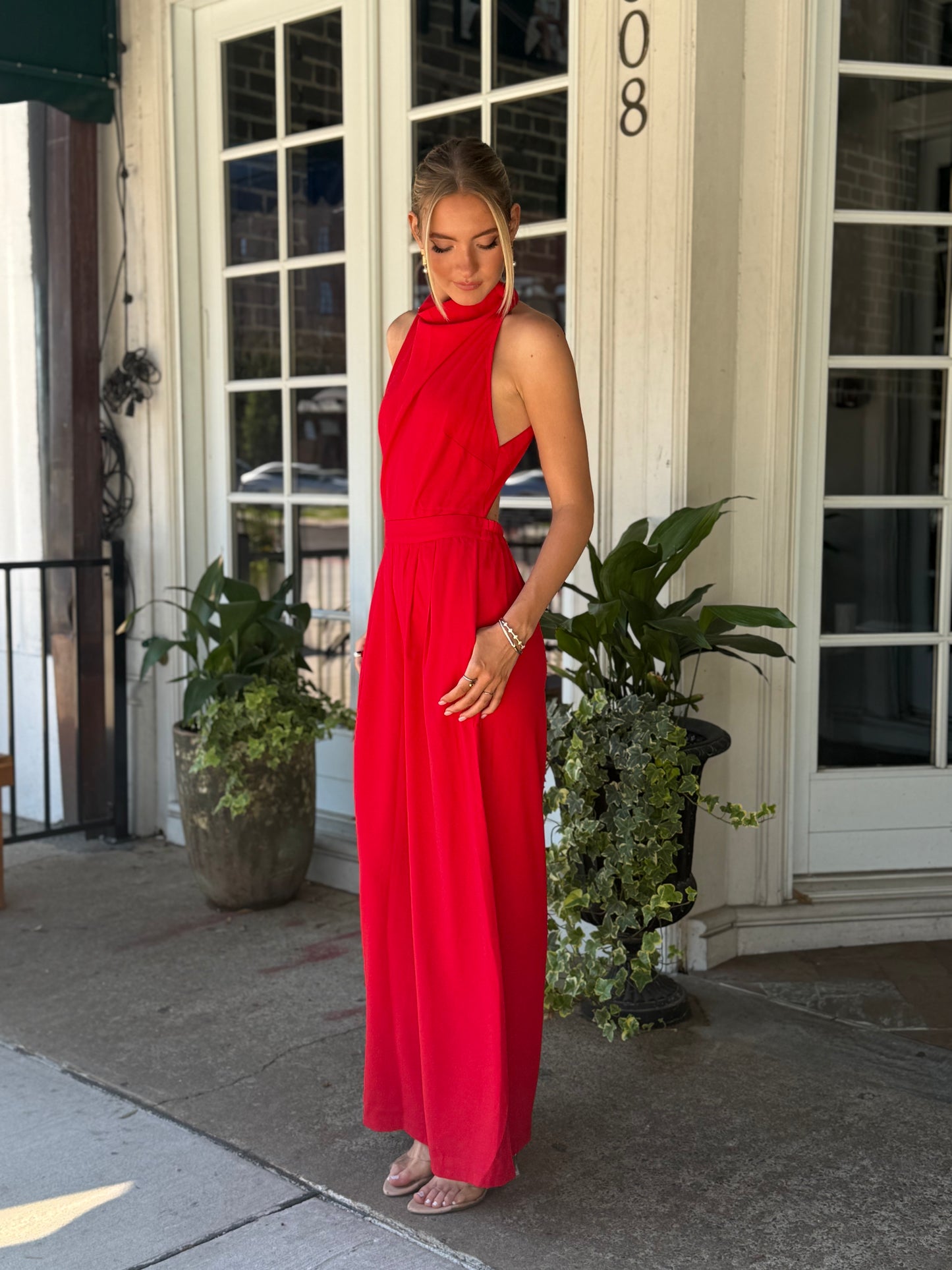 Cowl Neck Jumpsuit