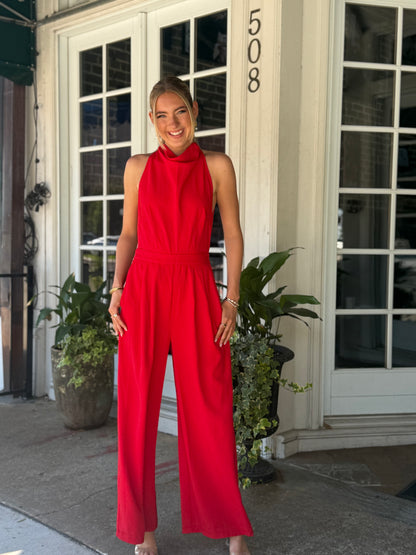 Cowl Neck Jumpsuit