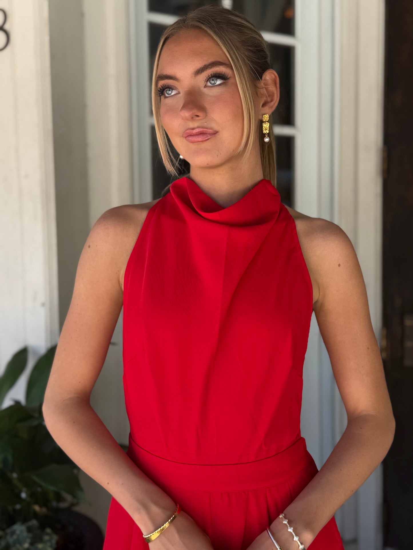 Cowl Neck Jumpsuit