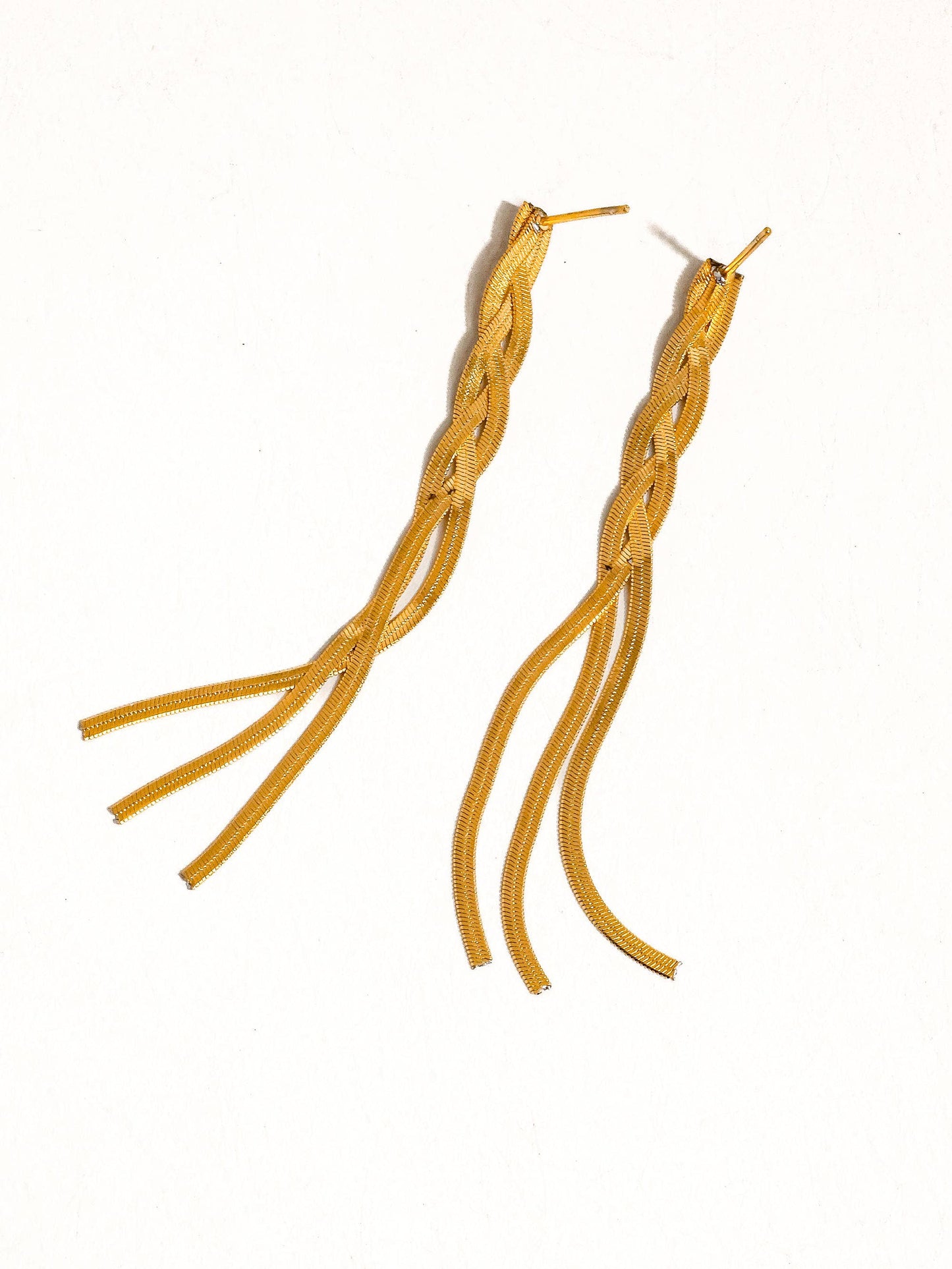 Non-Tarnish Braided Tassel Earring