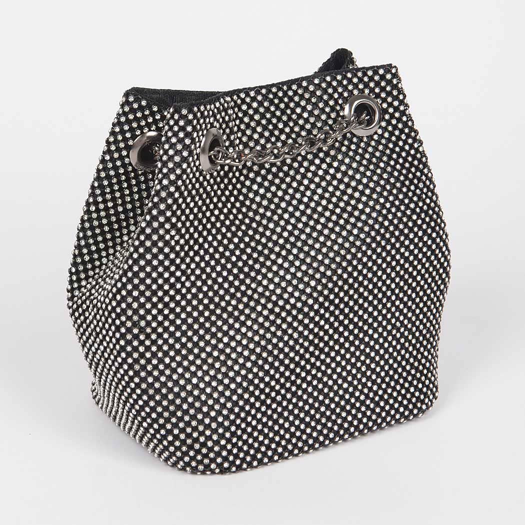 Rhinestone Bucket Chain Bag