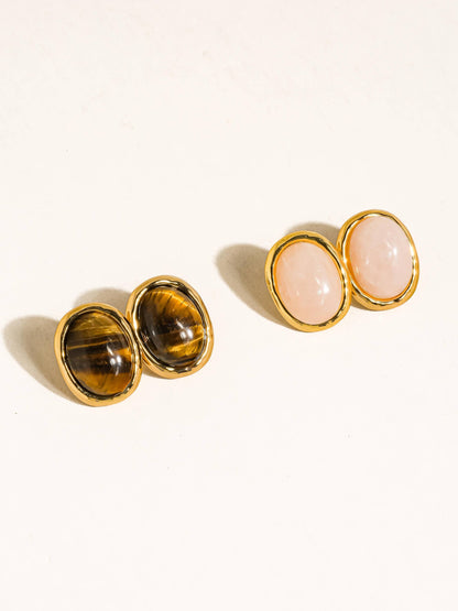 Non Tarnish Vintage Stone Earring