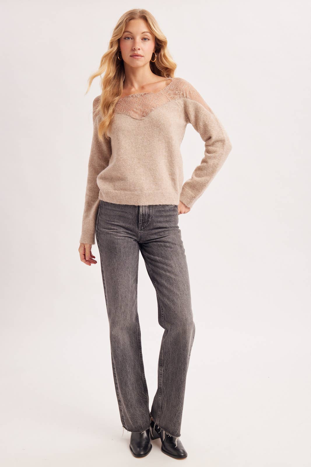 Lace Knit Pullover