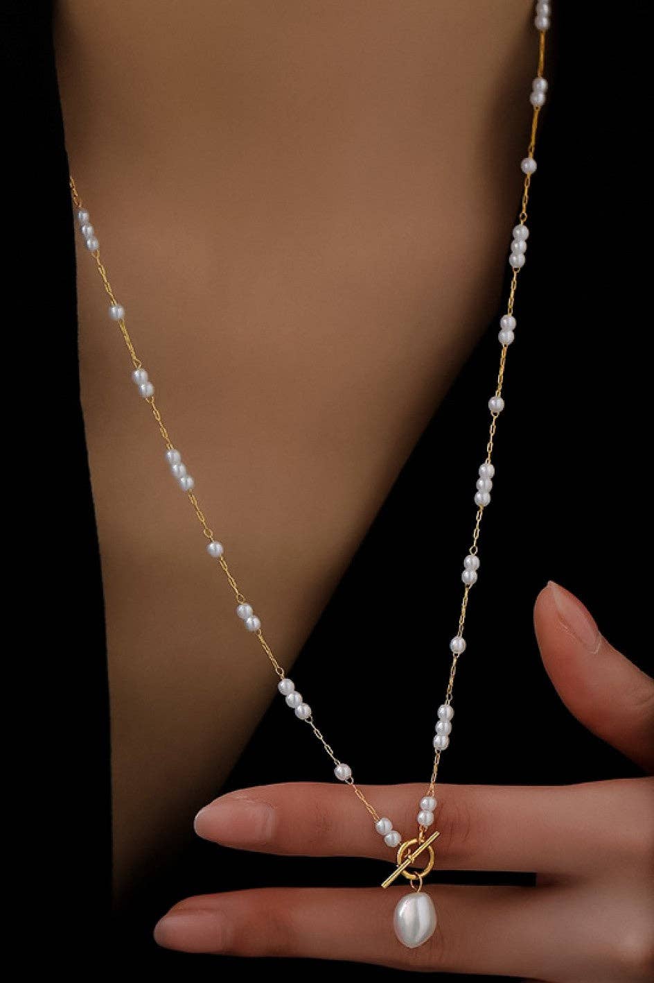 Non Tarnish Pearl Beaded Chain