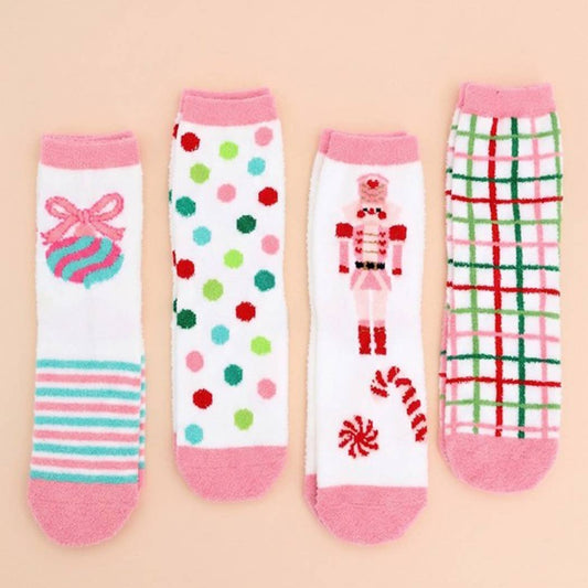 Fuzzy Christmas Socks