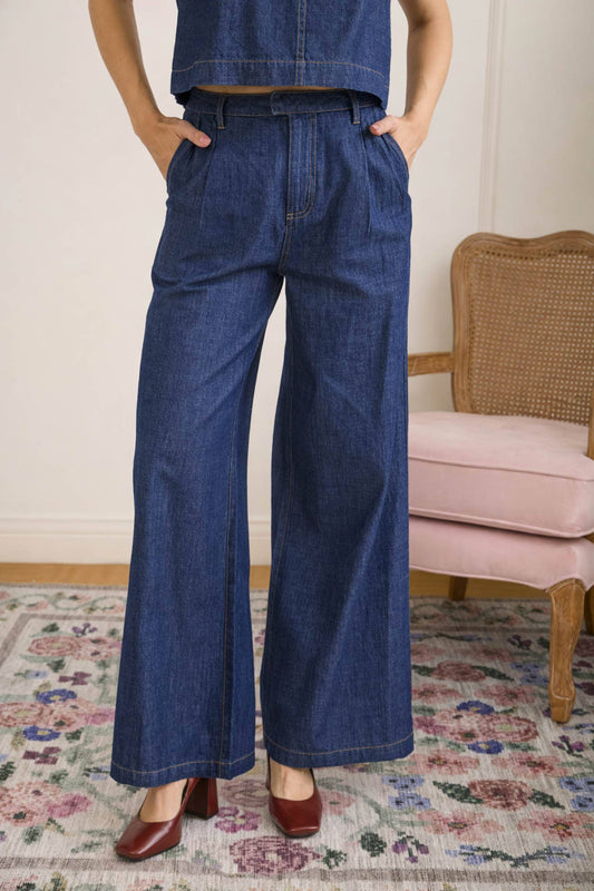 Pleated Wide Leg Pants