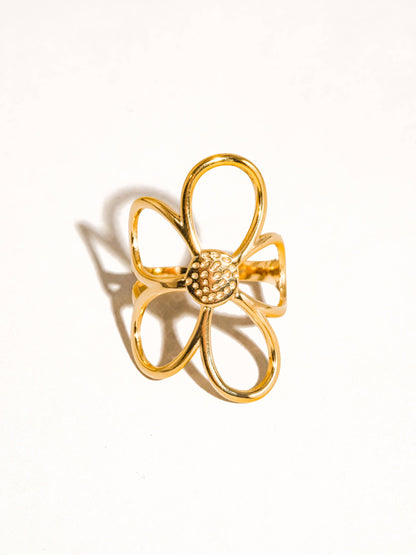 Isolde 18K Non-Tarnish Large Floral Ring