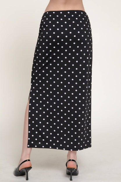 Polka Dot Midi Skirt