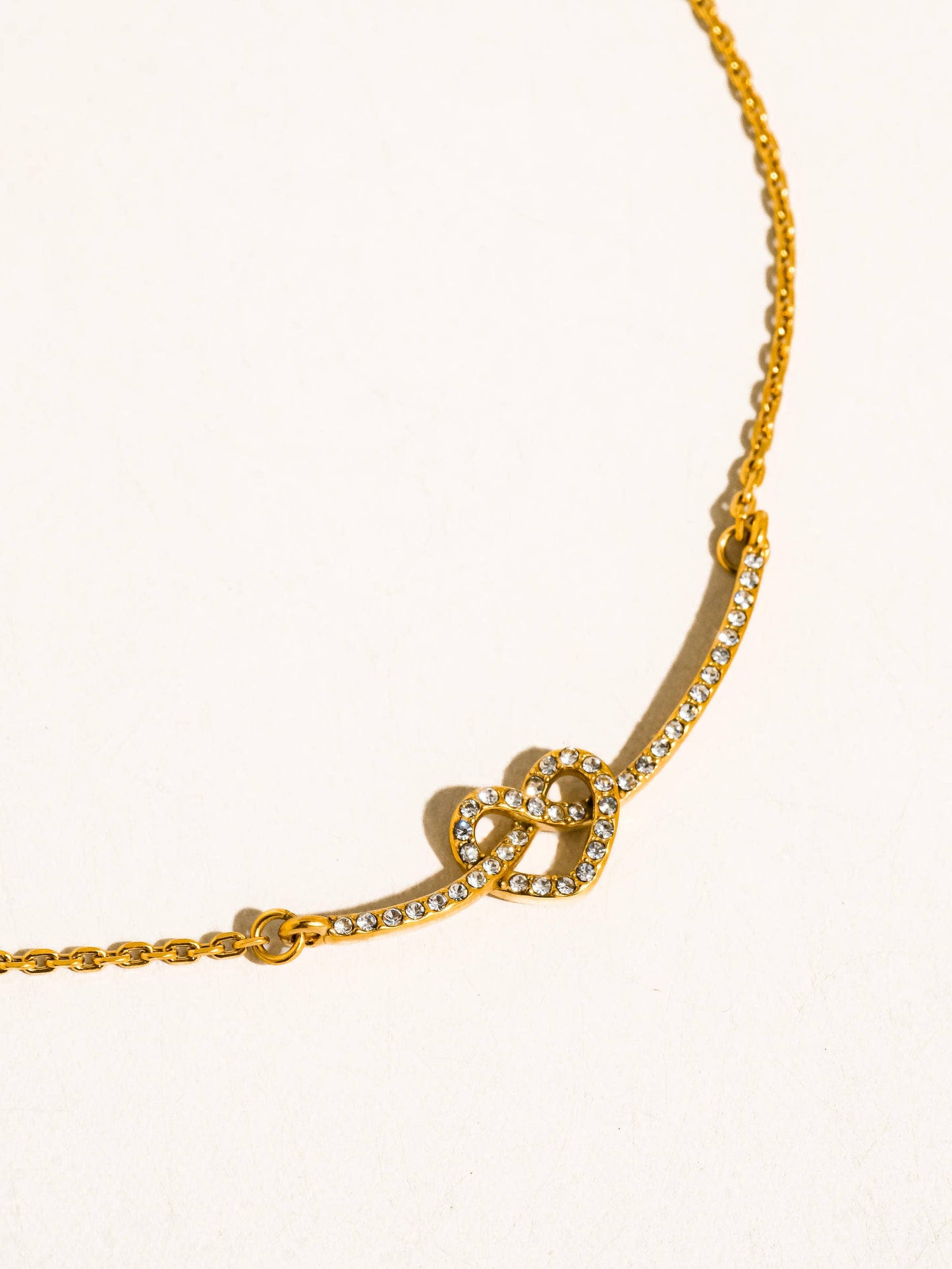 Lévra 18K Gold Non-Tarnish Smile Heart Necklace