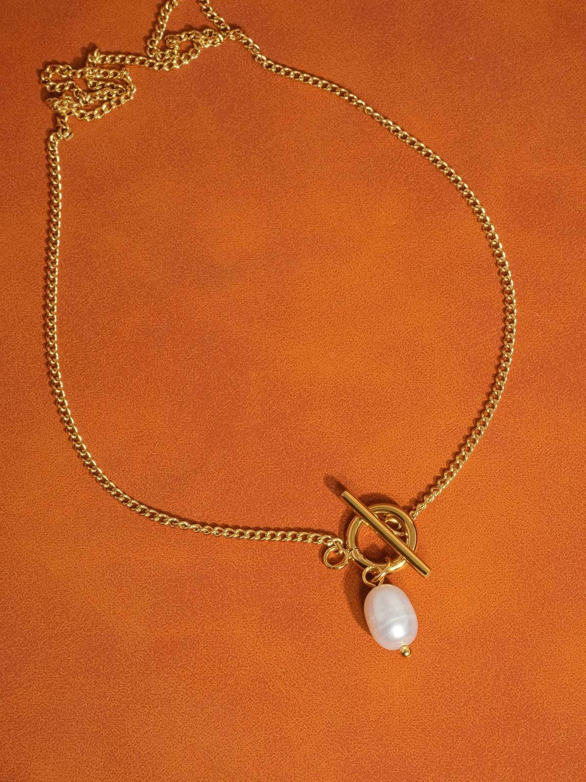 Non-Tarnish Classic Pearl Chain Necklace