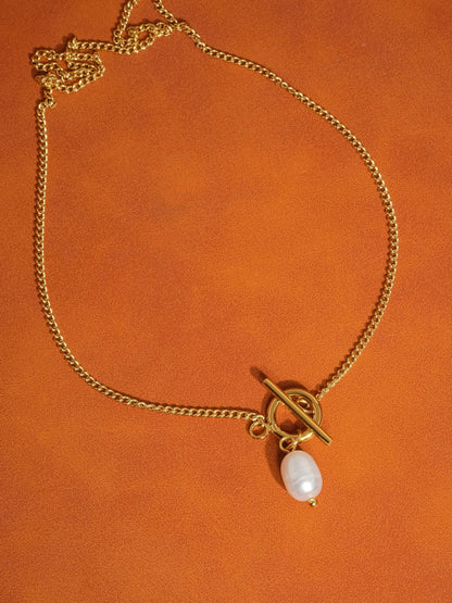 Non-Tarnish Classic Pearl Chain Necklace