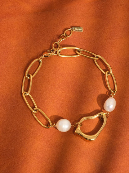 Katia 18K Non-Tarnish Classic Pearl Chain Bracelet