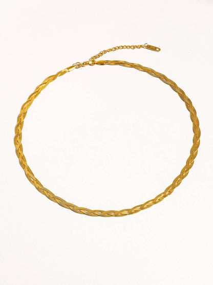 Non-Tarnish Braided Snake Chain Necklace