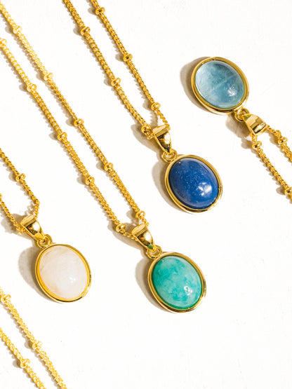 Non Tarnish Natural Stone Necklace