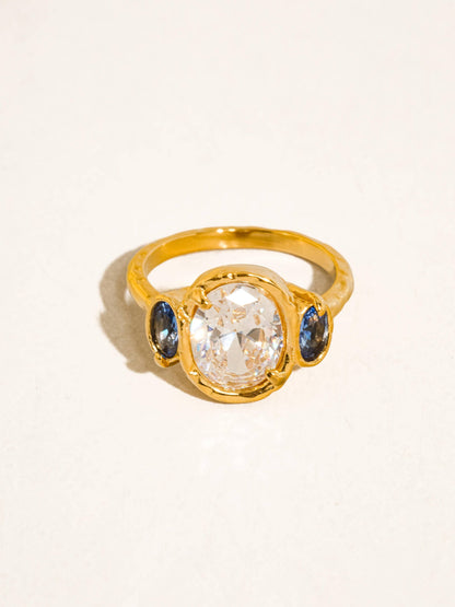 Chamonix 18K Gold Non-Tarnish Vintage Statement Trio Ring