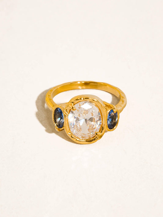 Chamonix 18K Gold Non-Tarnish Vintage Statement Trio Ring