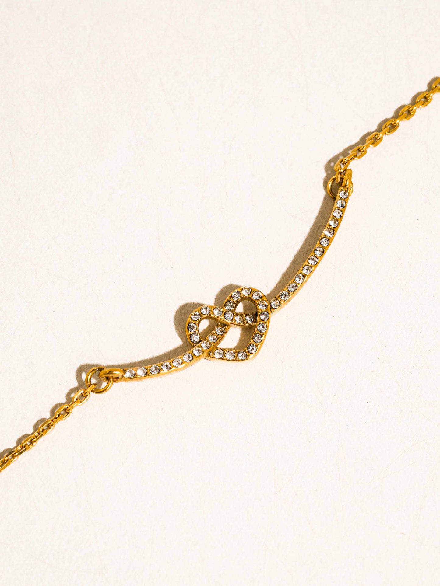 Lévra 18K Gold Non-Tarnish Smile Heart Necklace