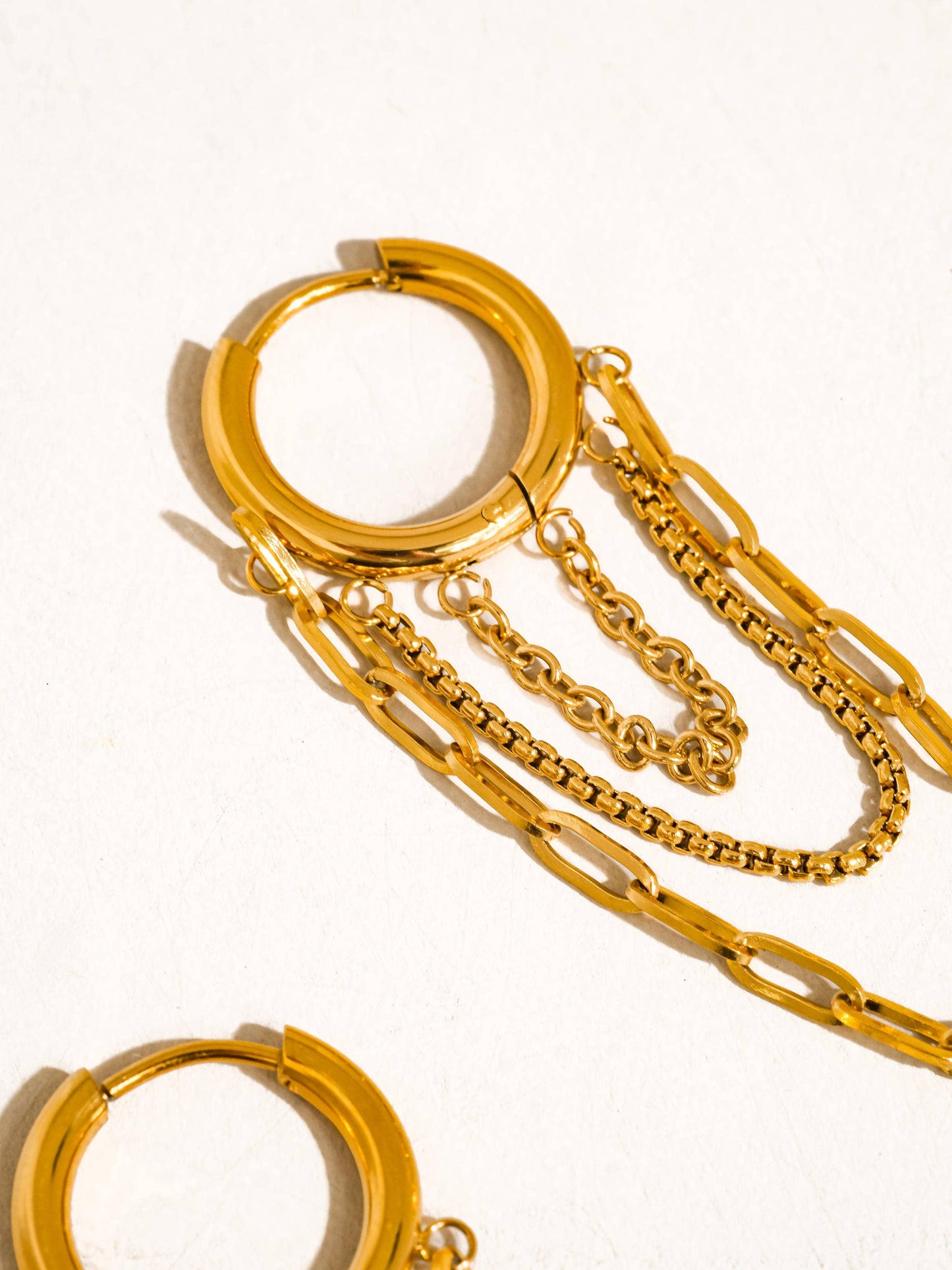 Non-Tarnish Multi Chain Drop Earrings