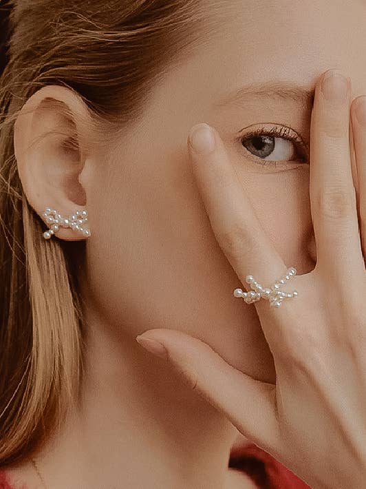 Pépin 18K Gold Bow Pearl Ring