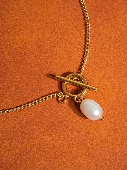 Non-Tarnish Classic Pearl Chain Necklace