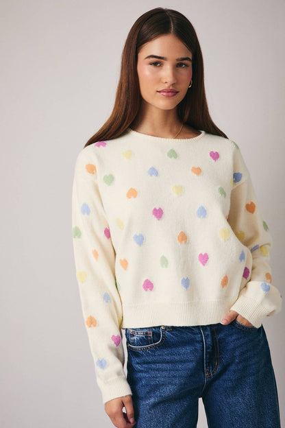Multi Heart Sweater