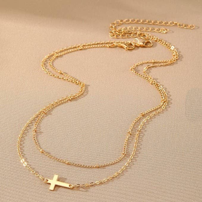 Non Tarnish Double Layer Cross