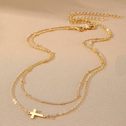 Non Tarnish Double Layer Cross