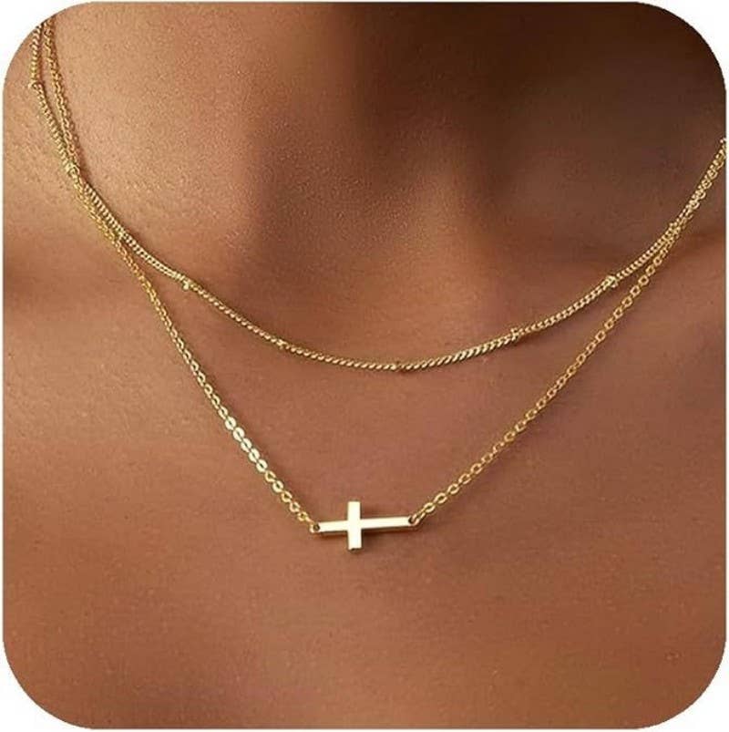 Non Tarnish Double Layer Cross
