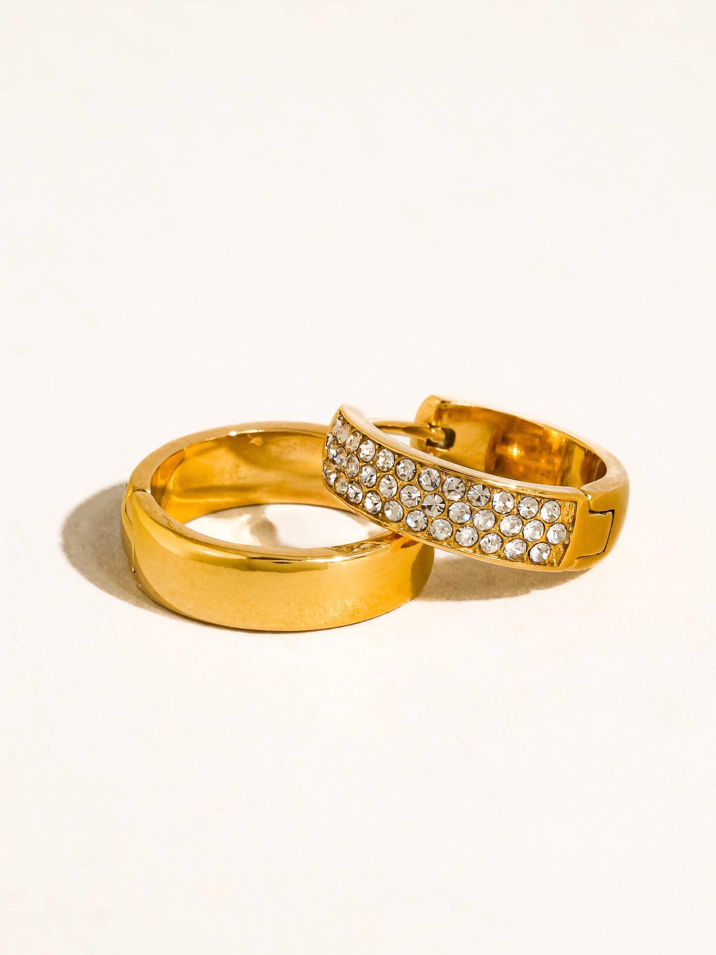 Non-Tarnish CZ Pave Hoop Earrings