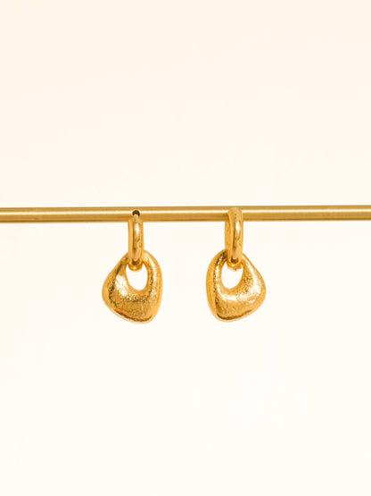 Non-Tarnish Modern Textured Earrings