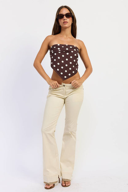Polka Dot Scarf Top