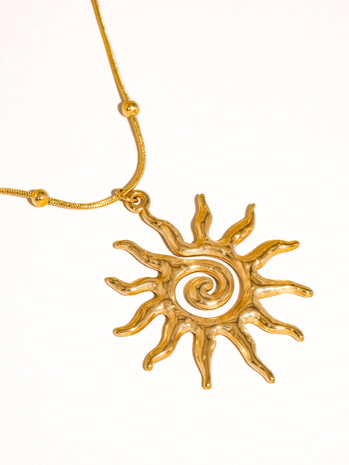 Non-Tarnish Boho Sun Necklace