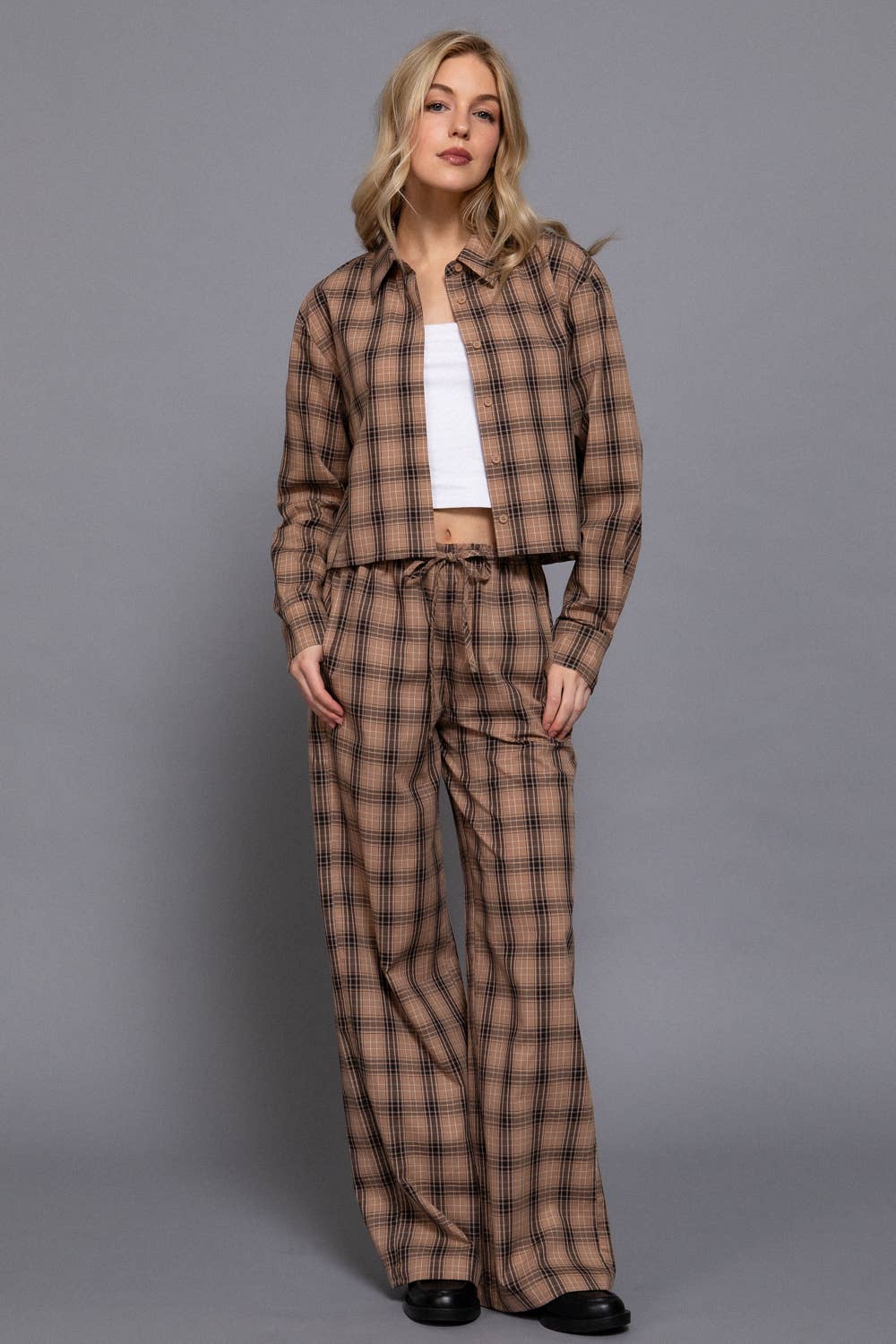 Plaid Pant Set