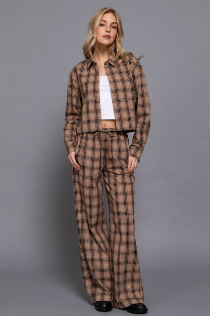 Plaid Pant Set