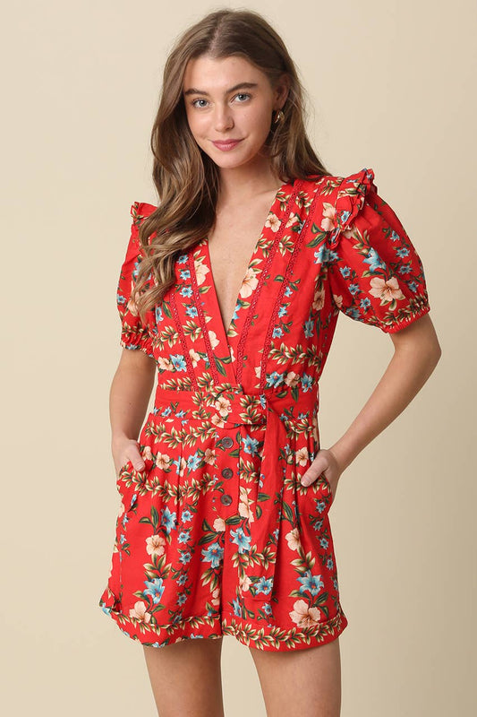 Aria Floral Romper