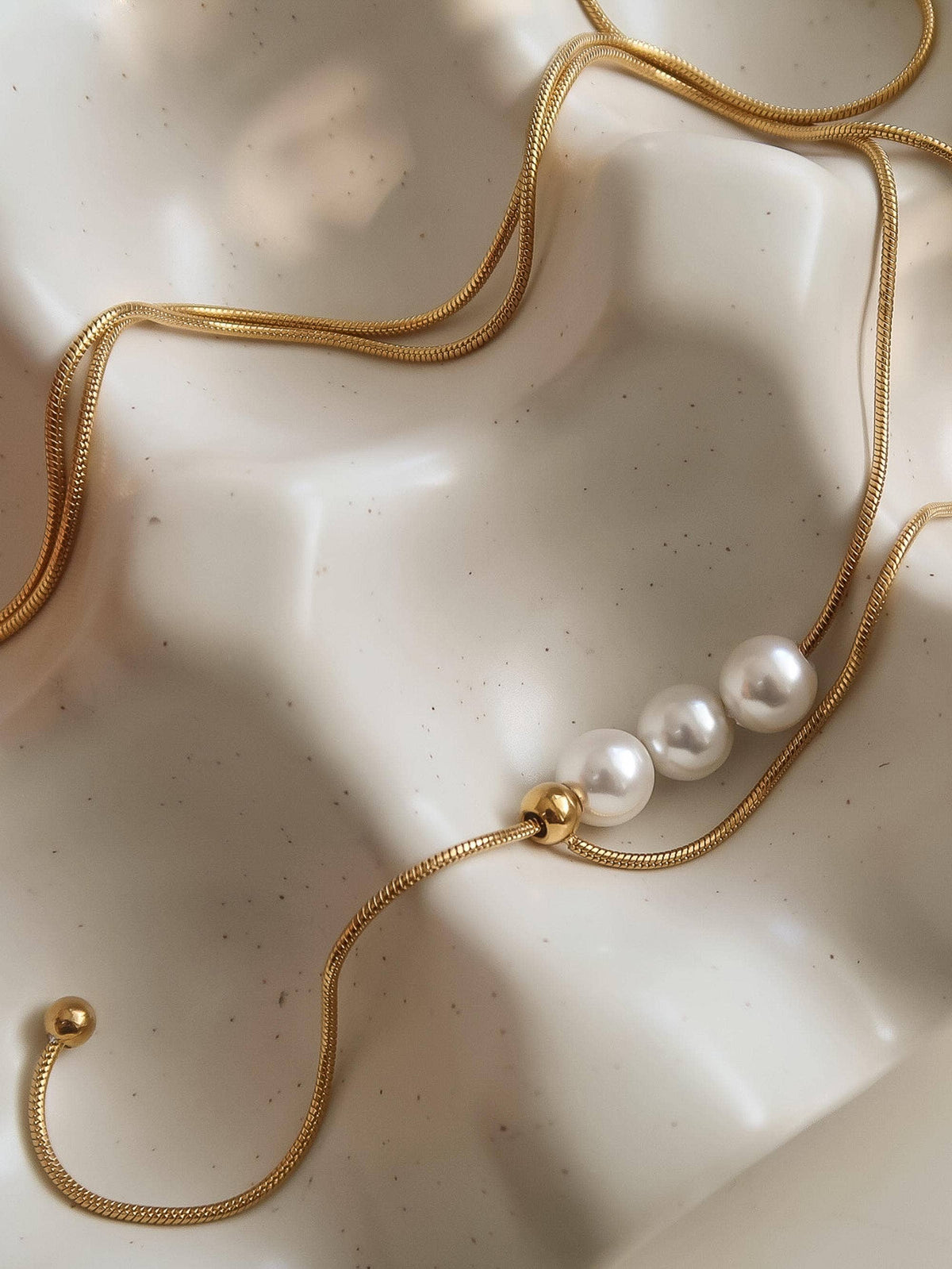 Non-Tarnish Pearl Y Drop Sweater Necklace
