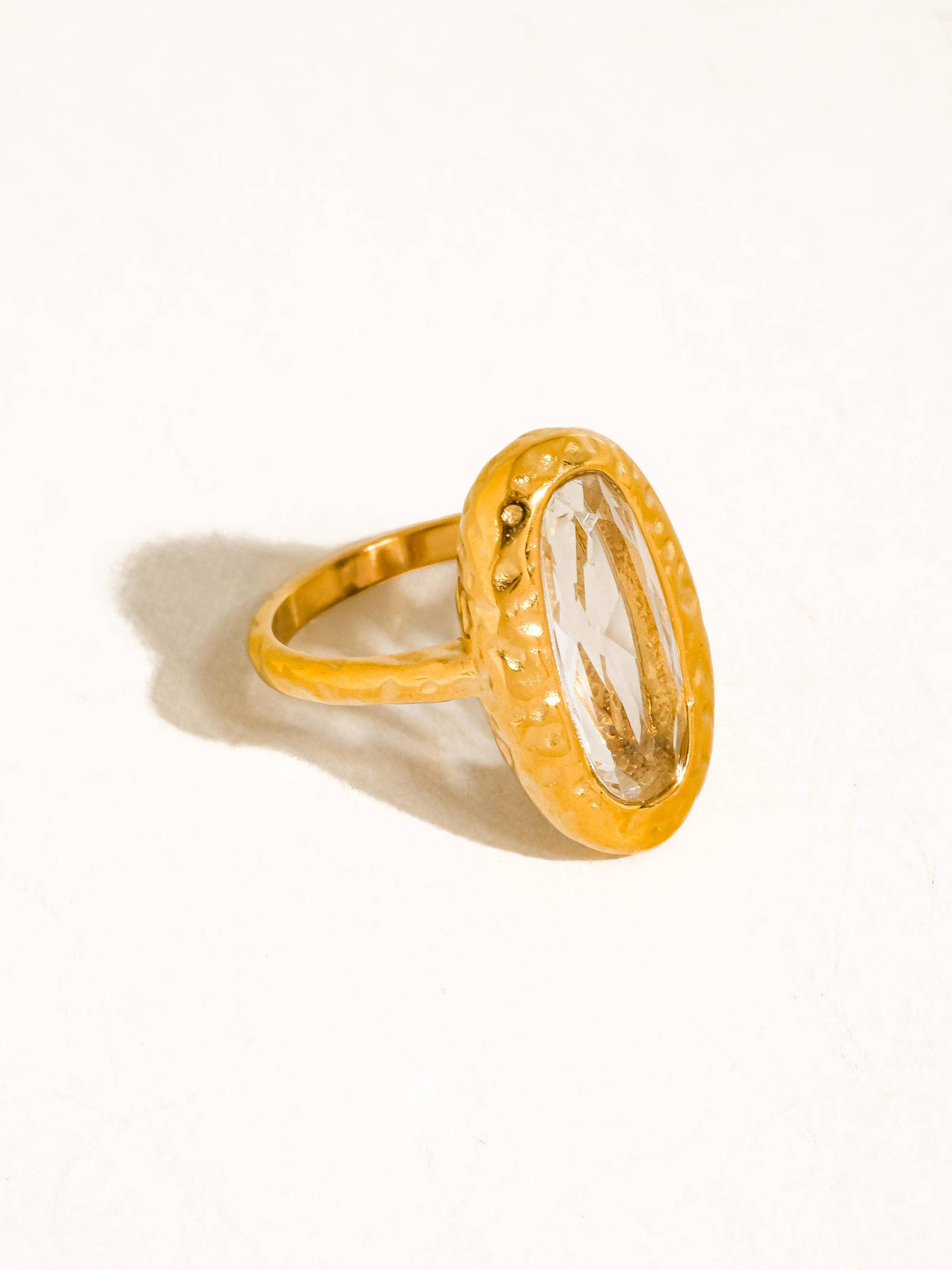 Bellona 18K Gold Non-Tarnish Crystal Statement Ring